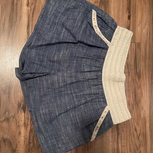 blue jean linen shorts